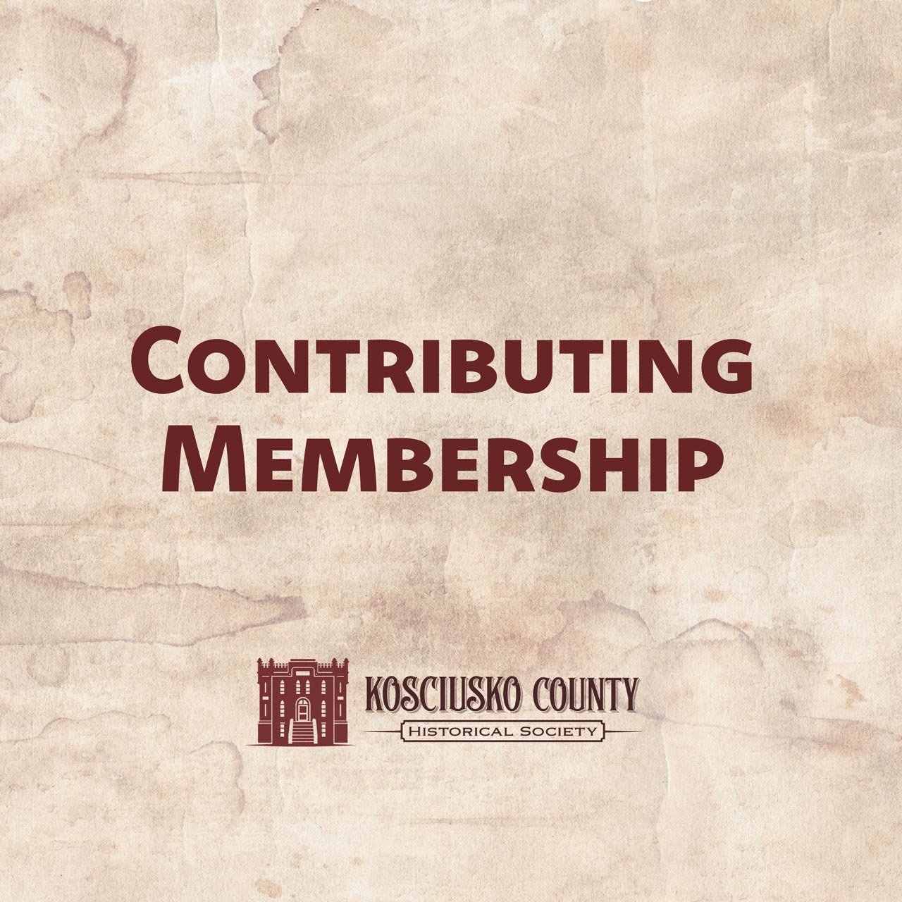 Membership - Contributing Membership – Kosciusko County Historical Society